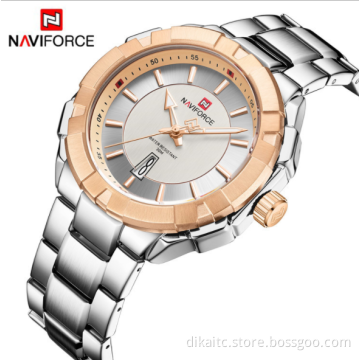 NAVIFORCE 9176 fashion personality waterproof men's watch steel band quartz watch